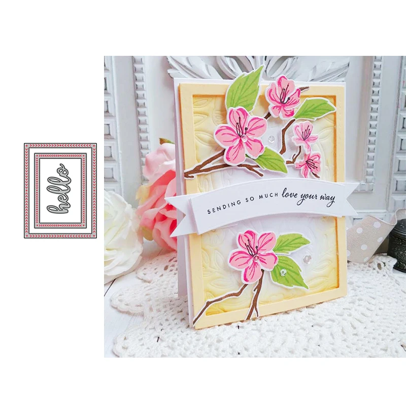 JC Metal Cutting Dies Scrapbook Hello Rectangle Frame Background Stencil Craft Paper Knife Mould Blade Punch Card Make Die Cut
JC Metal Cutting Dies Scrapbook Hello Rectangle Frame Background Stencil Craft Paper Knife Mould Blade Punch Card Make Die Cut