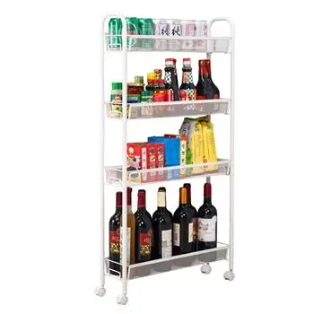 Kitchen shelf multi-layer floor movable ivory honeycomb net four-layer gap storage car (XM_420W
Kitchen shelf multi-layer floor movable ivory honeycomb net four-layer gap storage car (XM_420W
