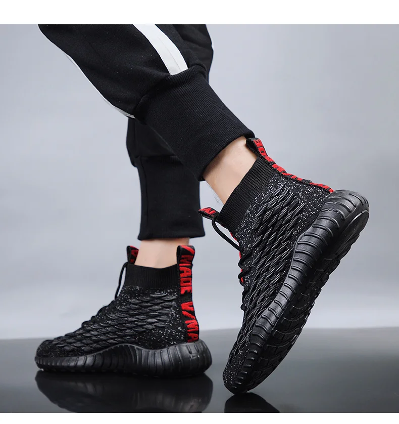 Uexia 2020 outono novas escalas de peixe meias tênis masculino sapatos casuais alta superior hip hop leve respirável calçados masculinos Uexia 2020 outono novas escalas de peixe meias tênis masculino sapatos casuais alta superior hip hop leve respirável calçados masculinos