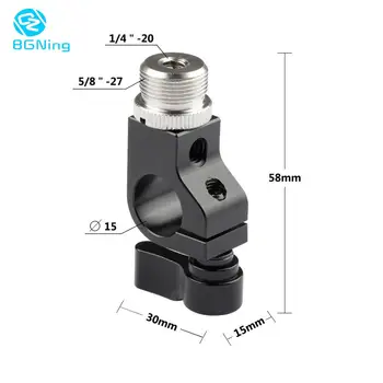 BGNing 15mm Rod Clamp with 1/4" to 5/8" inch Thread Screw Mount Connector Adapter for SLR Camera Microphone Accessories
BGNing 15mm Rod Clamp with 1/4" to 5/8" inch Thread Screw Mount Connector Adapter for SLR Camera Microphone Accessories