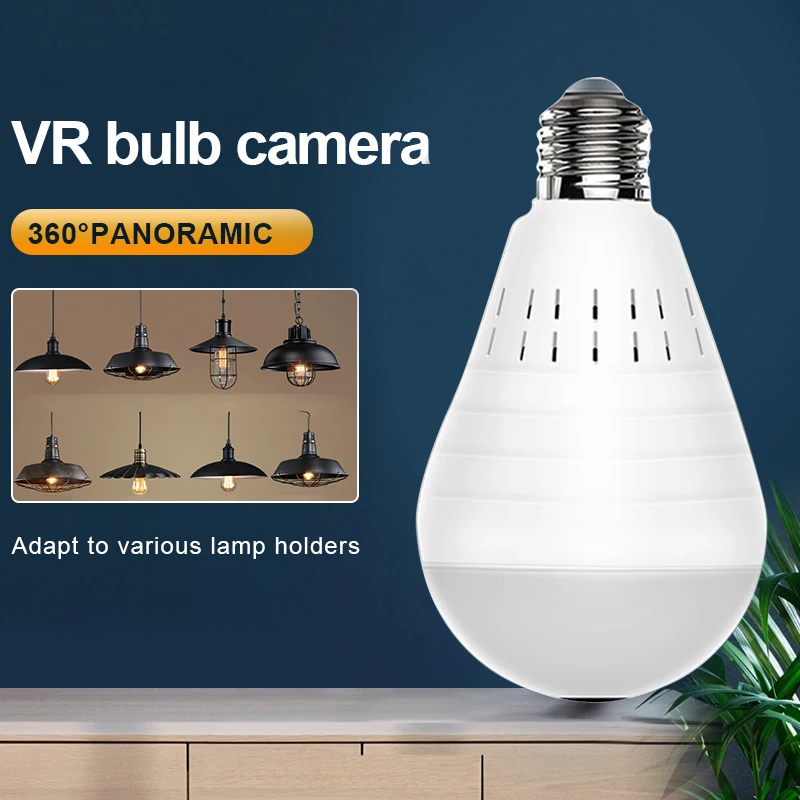 LED Light 1080P HD WiFi Camera Wireless 360 Full View Mini CCTV Camera Night vision Fisheye Bulb e27 Light Home Security Burglar
LED Light 1080P HD WiFi Camera Wireless 360 Full View Mini CCTV Camera Night vision Fisheye Bulb e27 Light Home Security Burglar