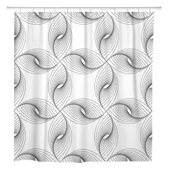 72"x72" Shower Curtain Waterproof Polyester Fabric Classic Black Line Pattern Abstract Modern Grid Overlap Retro Decorative
72"x72" Shower Curtain Waterproof Polyester Fabric Classic Black Line Pattern Abstract Modern Grid Overlap Retro Decorative