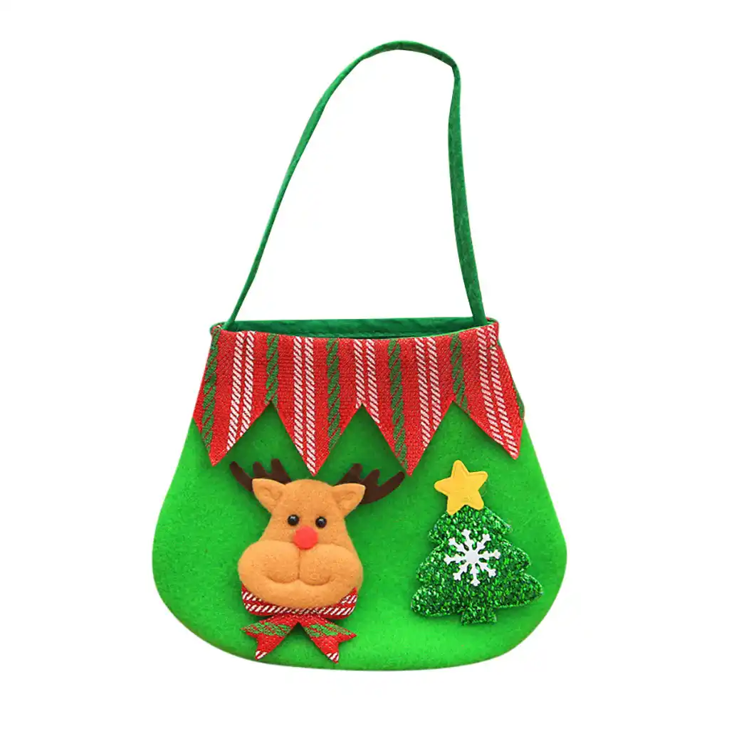 christmas kids candy bags pouch sled shape portable candy bag