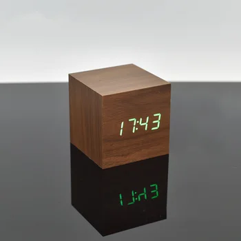 Creative Digital Electronic Mini Alarm Clock Temperature Acoustic Control Sensing LED Wooden Square Table Clock For Kids Desk
Creative Digital Electronic Mini Alarm Clock Temperature Acoustic Control Sensing LED Wooden Square Table Clock For Kids Desk