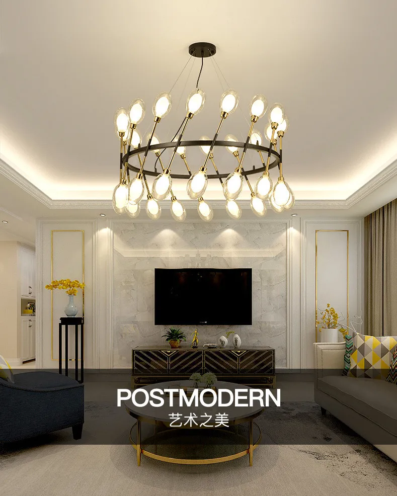 New Living Room Chandelier Post-Modern Crystal Dining Room Bedroom Light Luxury Nordic Simple Atmosphere Nordic Lamps
New Living Room Chandelier Post-Modern Crystal Dining Room Bedroom Light Luxury Nordic Simple Atmosphere Nordic Lamps