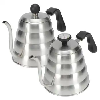 1200 ml Stainless Steel Hand Coffee Pot Cloud- shape Pot Tea Kettle Gooseneck Spout Pots Kitchen Appliances with Thermometer
1200 ml Stainless Steel Hand Coffee Pot Cloud- shape Pot Tea Kettle Gooseneck Spout Pots Kitchen Appliances with Thermometer