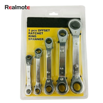 Realmote 5pcs Dual-use Ratchet Wrench Set Universal Spanner Hand Repair Tools For Car Bike
Realmote 5pcs Dual-use Ratchet Wrench Set Universal Spanner Hand Repair Tools For Car Bike