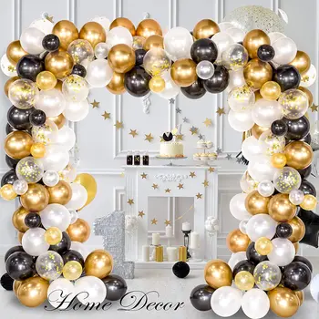 Balloon Arch & Garland Kit, 120Pcs Black, White, Gold Confetti Metal Latex Balloon, Balloon Strip Tape for Wedding Birthday Grad
Balloon Arch & Garland Kit, 120Pcs Black, White, Gold Confetti Metal Latex Balloon, Balloon Strip Tape for Wedding Birthday Grad