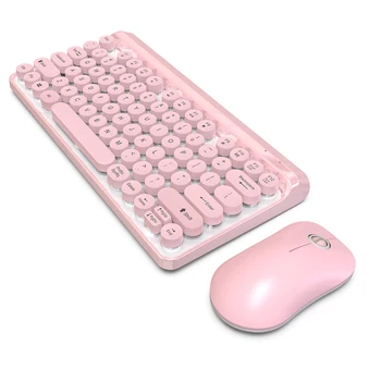 77 Keys Wireless Keyboard and Mouse Set 2.4G Mini Multimedia Keyboard Mouse Combo Set For Notebook Laptop Desktop PC for Girls
77 Keys Wireless Keyboard and Mouse Set 2.4G Mini Multimedia Keyboard Mouse Combo Set For Notebook Laptop Desktop PC for Girls