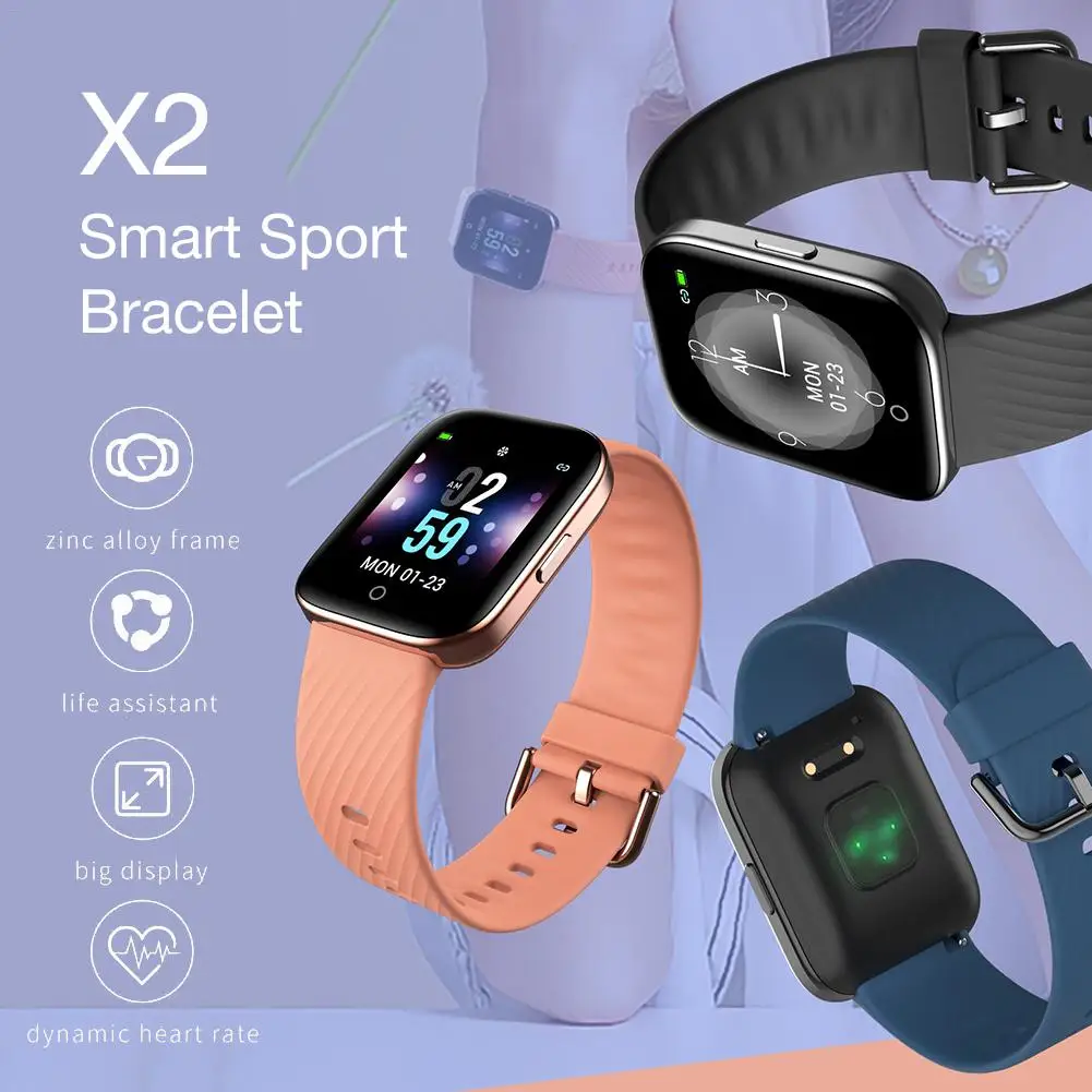 1.3 Inch Square Color Screen Intelligent Smart Bracelet Bluetooth Waterproof Weather Alarm Clock Blood Pressure Monitoring
1.3 Inch Square Color Screen Intelligent Smart Bracelet Bluetooth Waterproof Weather Alarm Clock Blood Pressure Monitoring