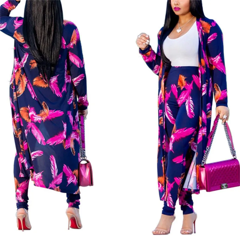 Fashion Spring Autumn Thin Two-piece set Women Printed Plus size 4XL Cardigan X-long Coat Tops and Trousers Casual Suit Set G576
Fashion Spring Autumn Thin Two-piece set Women Printed Plus size 4XL Cardigan X-long Coat Tops and Trousers Casual Suit Set G576