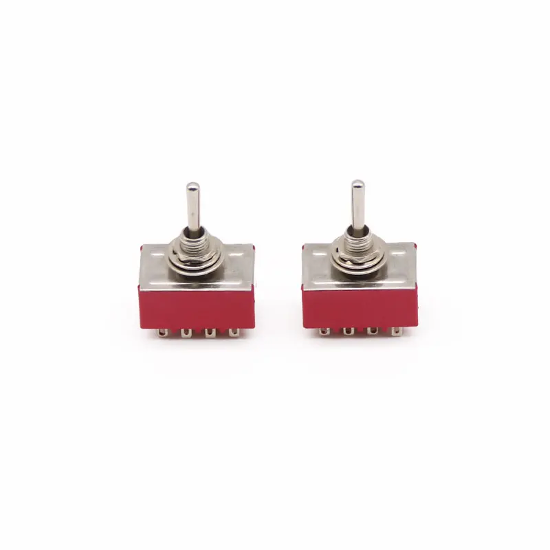 MTS-403 Red 4PDT ON-OFF-ON 12 pins Power Button 3 positions 2A/250VAC 6A 125VAC Rocker Toggle Switch
MTS-403 Red 4PDT ON-OFF-ON 12 pins Power Button 3 positions 2A/250VAC 6A 125VAC Rocker Toggle Switch