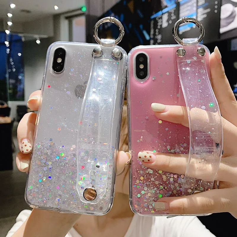 Glitter Sequin Phone Holder Case For iPhone XS Max XR X 8 7 6 6s Plus Epoxy Soft TPU Wrist Strap Hand Band Shockproof Back Cover
Glitter Sequin Phone Holder Case For iPhone XS Max XR X 8 7 6 6s Plus Epoxy Soft TPU Wrist Strap Hand Band Shockproof Back Cover