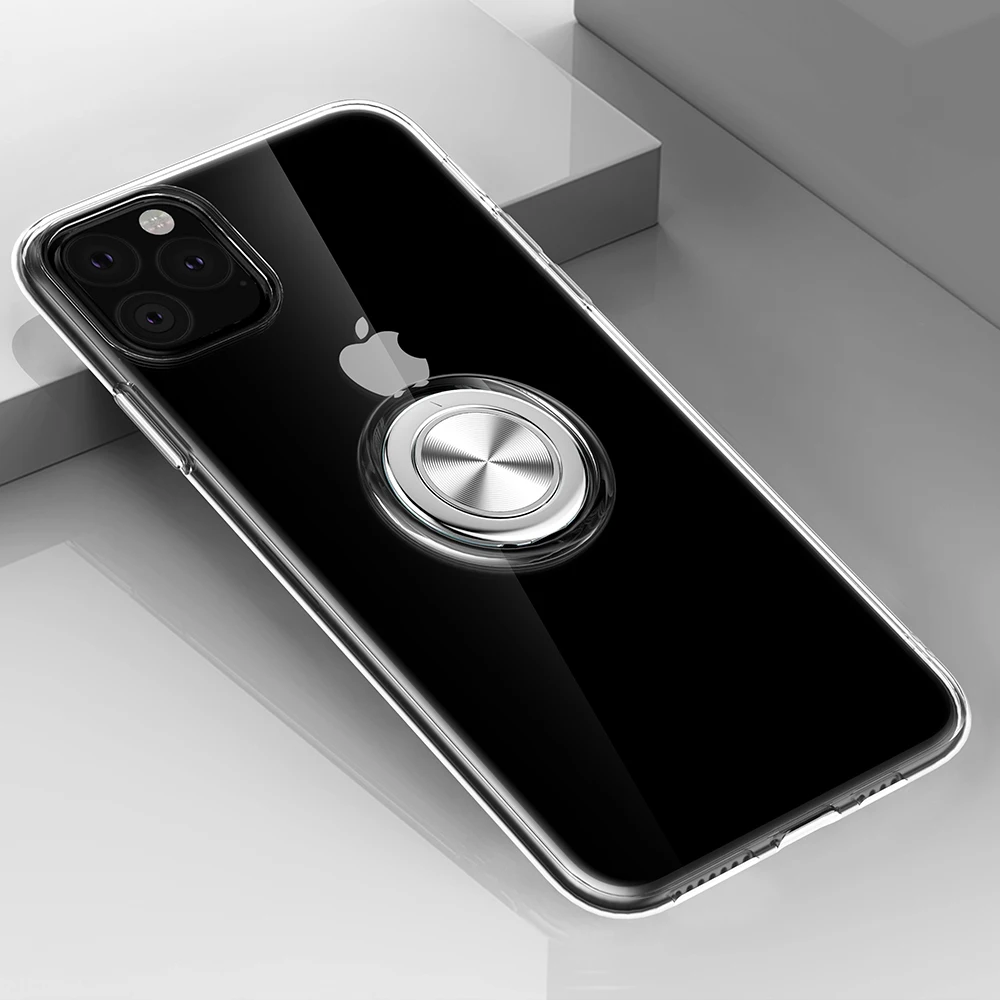 Clear Ring Stand Holder Case For iPhone 11 Pro Max 2019 Cases With Magnet Adsorption For iPhone 5.8 6.1 6.8 inch Silicone Cover
Clear Ring Stand Holder Case For iPhone 11 Pro Max 2019 Cases With Magnet Adsorption For iPhone 5.8 6.1 6.8 inch Silicone Cover