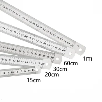 1PC 15cm/20cm/30cm/50cm Double Side Scale Stainless Steel Straight Ruler Measuring Tool School Office Supplies For Students 
1PC 15cm/20cm/30cm/50cm Double Side Scale Stainless Steel Straight Ruler Measuring Tool School Office Supplies For Students