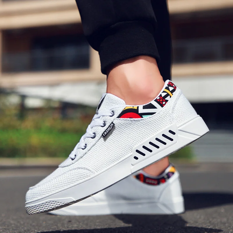 2019 New Style Summer Punched Sheet Red Tide Shoes White Shoes Men Casual Korean-style Versatile Breathable Low-top Shoes Board