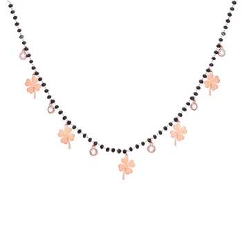 New Stainless Steel Clover Charms Choker Necklace for Women Crystal Beads Chain Cute Zircon Necklaces & Pendants Jewelry
New Stainless Steel Clover Charms Choker Necklace for Women Crystal Beads Chain Cute Zircon Necklaces & Pendants Jewelry