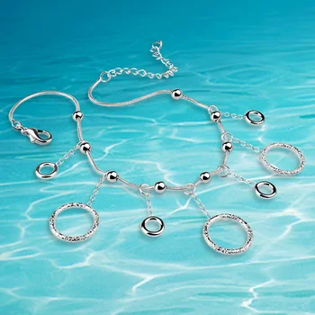 Lady's silver bracelet, circle geometric design bracelet, sterling silver 925 bracelet for women's jewelry
Lady's silver bracelet, circle geometric design bracelet, sterling silver 925 bracelet for women's jewelry
