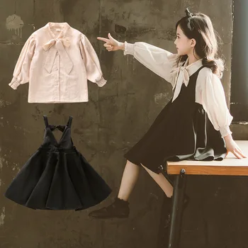 Girls dress set 2020 spring clothing sets Long sleeve blouse and sundress two-piece suit Boutique Princess elegant outfits
Girls dress set 2020 spring clothing sets Long sleeve blouse and sundress two-piece suit Boutique Princess elegant outfits