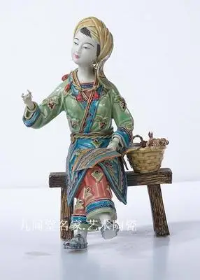brocade classic beauty Shiwan doll ceramic folk custom furnishes a parlor club porch girl Beauty figure Sculpture statue Home ar
brocade classic beauty Shiwan doll ceramic folk custom furnishes a parlor club porch girl Beauty figure Sculpture statue Home ar