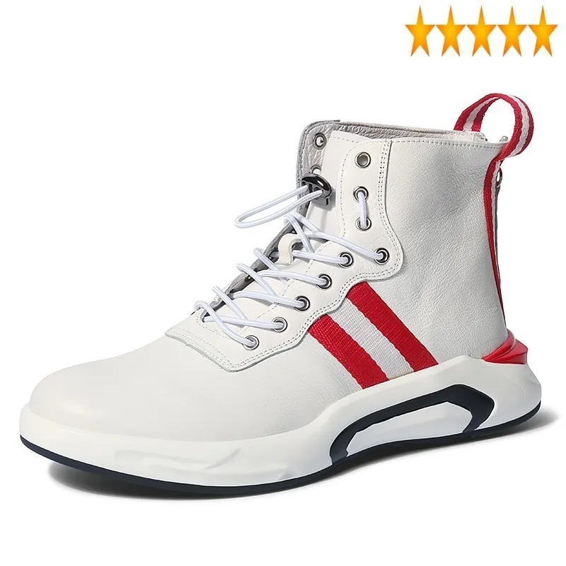 New Mens 2021 Autumn Design Elastic Band Genuine Leather Casual Shoes High Top Sneakers Fashion White Black Ankle Boots
New Mens 2021 Autumn Design Elastic Band Genuine Leather Casual Shoes High Top Sneakers Fashion White Black Ankle Boots