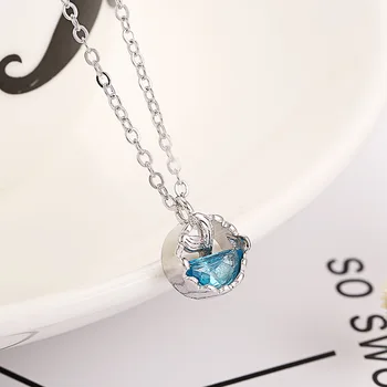 S925 Sterling Silver Necklace Mermaid Tears Marine Pendant Simple Fashion Girls Accessories Wedding Fine Jewelry For Women 
S925 Sterling Silver Necklace Mermaid Tears Marine Pendant Simple Fashion Girls Accessories Wedding Fine Jewelry For Women