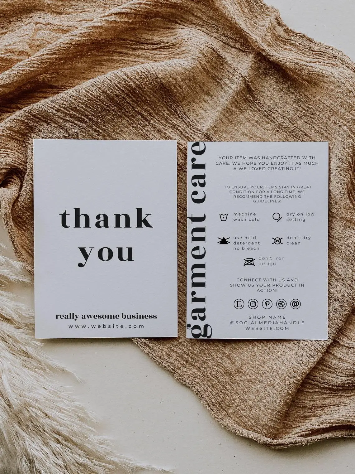 Editable Garment Care Washing Instructions Card Packaging Insert Printable Care Card Instructions T-shirt Care Card
Editable Garment Care Washing Instructions Card Packaging Insert Printable Care Card Instructions T-shirt Care Card