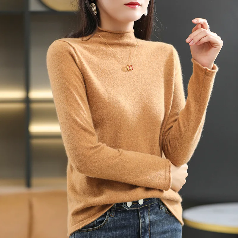 Newest Knitted Women Turtleneck Sweater Pullovers Spring Autumn Basic Women Highneck Sweater Pullover Slim Female Top
Newest Knitted Women Turtleneck Sweater Pullovers Spring Autumn Basic Women Highneck Sweater Pullover Slim Female Top