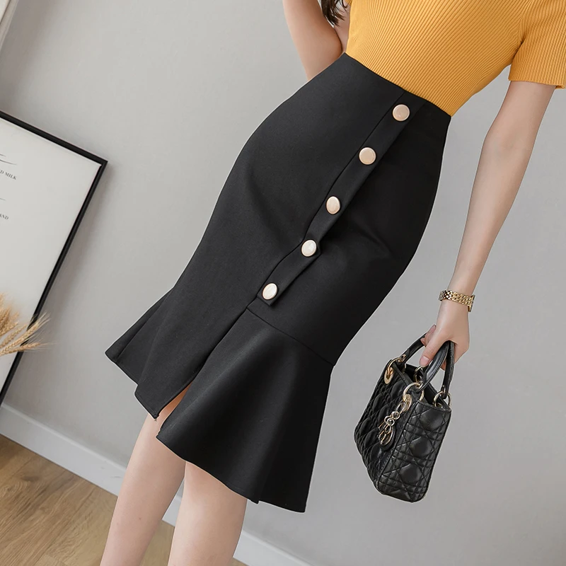 Women Skirts Button Mid-Calf Empire Pencil Office Lady Womens Skirts Solid Cotton 2022 New Summer Women Elegant Skirts
Women Skirts Button Mid-Calf Empire Pencil Office Lady Womens Skirts Solid Cotton 2022 New Summer Women Elegant Skirts