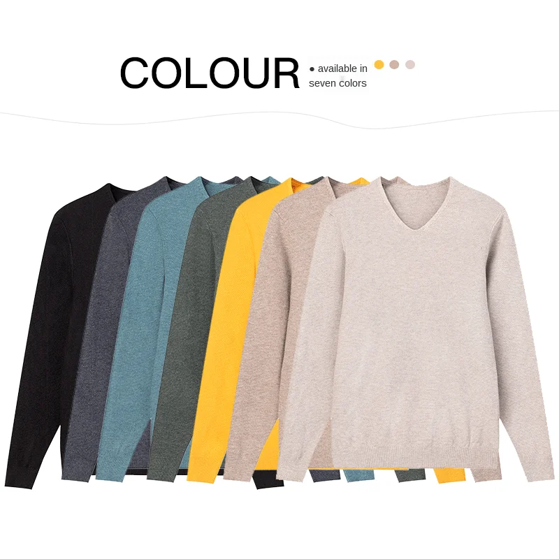 Men's 2020 Autumn and Winter New Multi-Color Bottoming Sweater Men's Basic Pullover V-neck Solid Color Men's Simplicity Sweater
Men's 2020 Autumn and Winter New Multi-Color Bottoming Sweater Men's Basic Pullover V-neck Solid Color Men's Simplicity Sweater