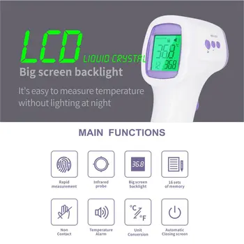 AD801 Non-contact Infrared Thermometer Human Body Temperature Meter Digital Temperature Gun LCD Display Thermometer
AD801 Non-contact Infrared Thermometer Human Body Temperature Meter Digital Temperature Gun LCD Display Thermometer
