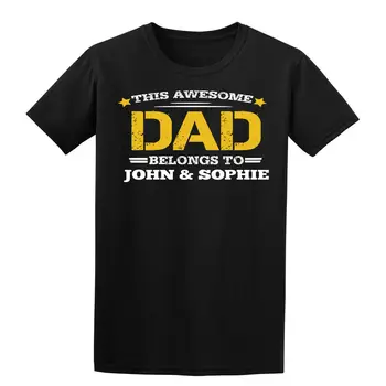 Father's Day Gift This Awesome Dad Belongs To Customize Name Mens T-Shirt White 
Father's Day Gift This Awesome Dad Belongs To Customize Name Mens T-Shirt White