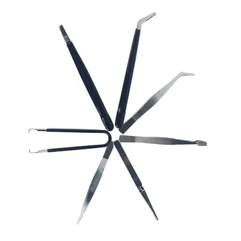 7Pcs Anti-static ESD Stainless Steel Tweezers Maintenance Tools Industrial Precision Curved Straight Tweezers Repair Tools
7Pcs Anti-static ESD Stainless Steel Tweezers Maintenance Tools Industrial Precision Curved Straight Tweezers Repair Tools