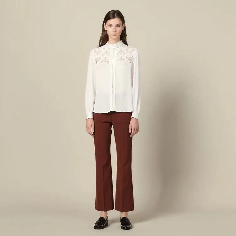 New Women Spring Autumn Elegant Temperament Wild Joker Solid Color Commuter British Style Straight Tube Slim Claret Pants
New Women Spring Autumn Elegant Temperament Wild Joker Solid Color Commuter British Style Straight Tube Slim Claret Pants