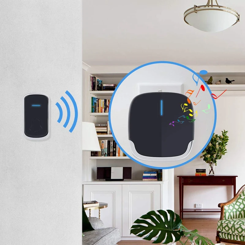Wireless Doorbell Waterproof Battery Operated with 1 Transmitter and 2 Plugin Receivers Operating over Feet Range Chord Quality
Wireless Doorbell Waterproof Battery Operated with 1 Transmitter and 2 Plugin Receivers Operating over Feet Range Chord Quality
