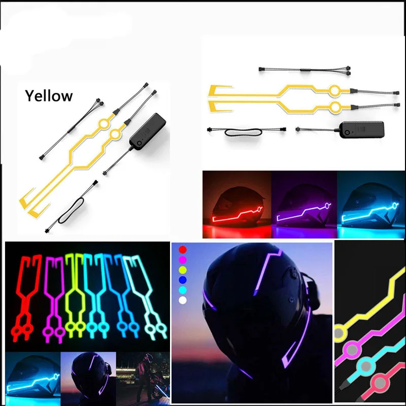 Fast shipping Motorcycle Helmet Cold Light Helmet Light Strip Night Signal Luminous Modified Strip Helmet Sticker
Fast shipping Motorcycle Helmet Cold Light Helmet Light Strip Night Signal Luminous Modified Strip Helmet Sticker