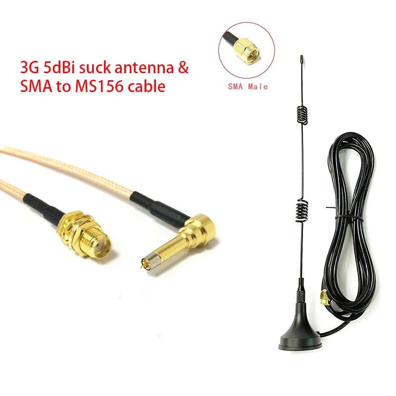 3G Antenna 5dBi 800-2170 MHZ Magnetic Base 3M Extension Cable SMA Male +SMA Female To MS156 RG316 Pigtail 15cm
3G Antenna 5dBi 800-2170 MHZ Magnetic Base 3M Extension Cable SMA Male +SMA Female To MS156 RG316 Pigtail 15cm
