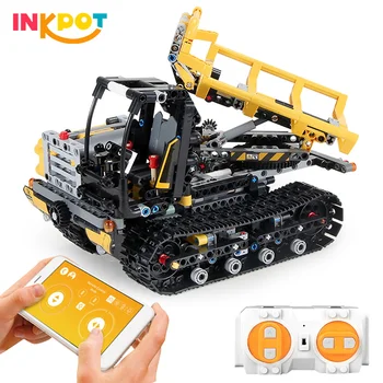 873pcs APP Remote Control Electric crawler stunt engineering forklift truck car building block 2.4G RC car toy bricks for kids
873pcs APP Remote Control Electric crawler stunt engineering forklift truck car building block 2.4G RC car toy bricks for kids