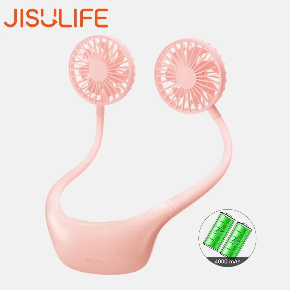 JISULIFE Neck Fan Rechargeable Fan 4000mAh Portable Fans 3 Speeds Strong Wind Silent Usb Hanging Fan ventiladores para casa
JISULIFE Neck Fan Rechargeable Fan 4000mAh Portable Fans 3 Speeds Strong Wind Silent Usb Hanging Fan ventiladores para casa
