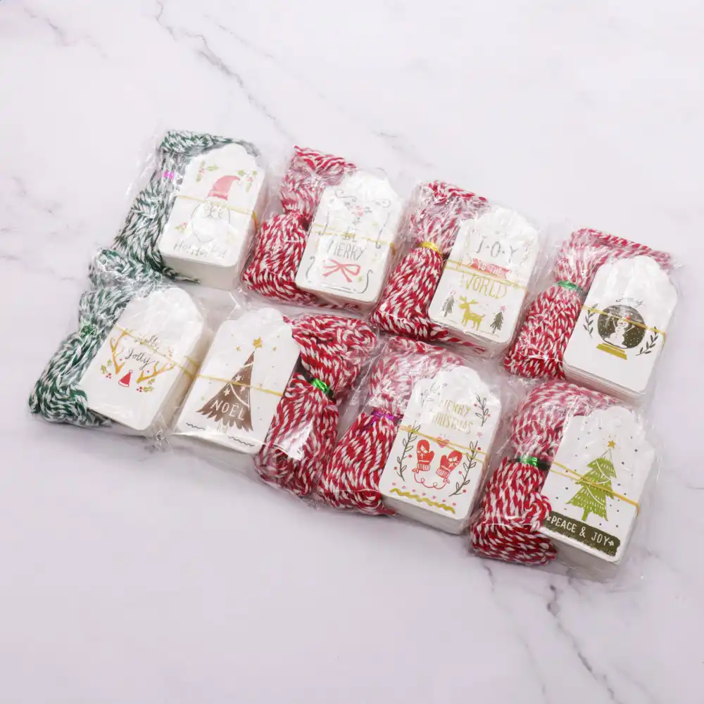 50pc vintage gift cute print merry christmas diy unique gift