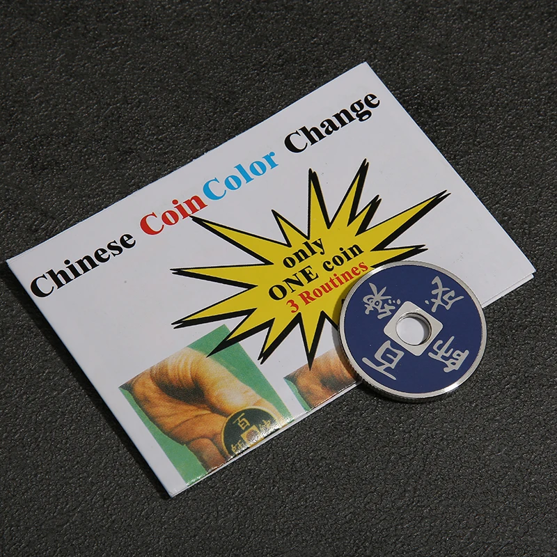 

1 Set Chinese Coin Color Change Magic Tricks Magician Close Up Illusions Prop Accessories Mentalism 3 Colors Coins Change