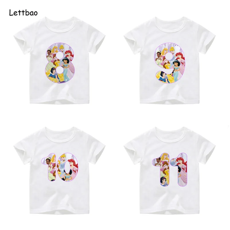 Girls Princess Birthday Number T Shirt Kids Birthday Cotton Tops Children's Masks Birthday Gift,Dropshipping 2-12T
Girls Princess Birthday Number T Shirt Kids Birthday Cotton Tops Children's Masks Birthday Gift,Dropshipping 2-12T