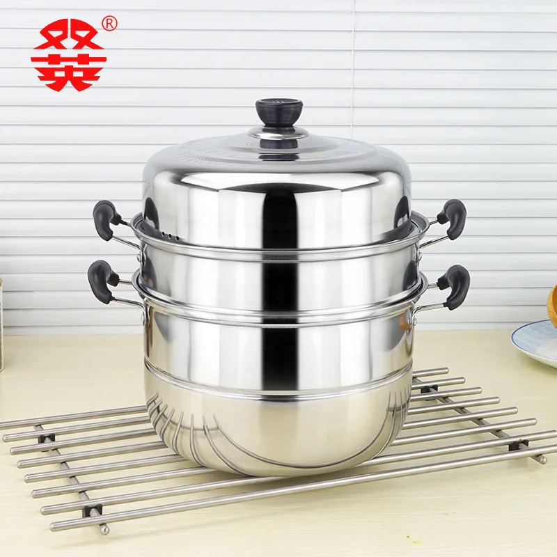 Manufacturers Direct Selling 28 Cm Multi-functional Steamer Three Layer Stainless Steel Pot Tall Cover li yipinguo Thick Double
Manufacturers Direct Selling 28 Cm Multi-functional Steamer Three Layer Stainless Steel Pot Tall Cover li yipinguo Thick Double
