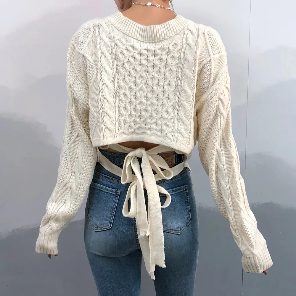 Sweater 2020 New Autumn And Winter New Korea Style Retro Hemp Pattern Back Double Tie Knitted Women Bow Special Design Loose
Sweater 2020 New Autumn And Winter New Korea Style Retro Hemp Pattern Back Double Tie Knitted Women Bow Special Design Loose