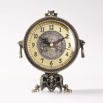 Metal Vintage Desk Clock, Silent Analog Table Desk Clock Battery Operated Table Top Clock for Living Room Home Decoration
Metal Vintage Desk Clock, Silent Analog Table Desk Clock Battery Operated Table Top Clock for Living Room Home Decoration