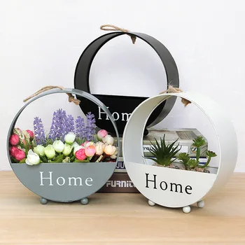Wall-mounted Wrought Iron Round Living Room Wall Decoration Storage Flower Basket Simple European Creative Home
Wall-mounted Wrought Iron Round Living Room Wall Decoration Storage Flower Basket Simple European Creative Home