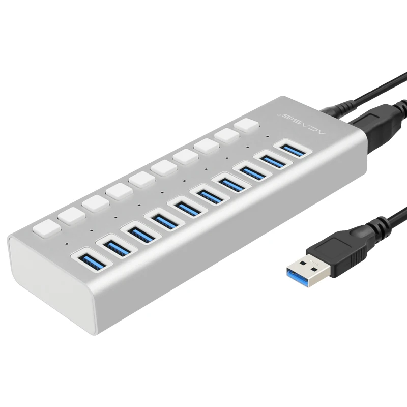 Acasis 10-port USB 3.0 Hub 12V 3A Power Adapter USB 3.0 Splitter With Power Supply Multi-interface Expansion HUB for Macbook PC Laptop
Acasis 10-port USB 3.0 Hub 12V 3A Power Adapter USB 3.0 Splitter With Power Supply Multi-interface Expansion HUB for Macbook PC Laptop