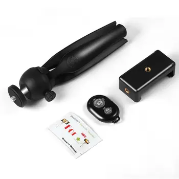 Mini Flexible Cell Phone Tripod for iPhone Any Smartphone with Universal Smartphone Holder and Wireless Shutter
Mini Flexible Cell Phone Tripod for iPhone Any Smartphone with Universal Smartphone Holder and Wireless Shutter