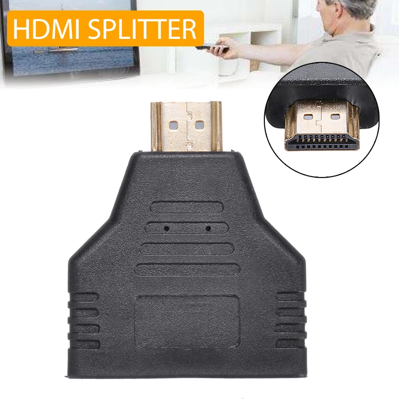 New HDMI Splitter Cable 1080P HDMI Port Male To Female 1 In 2 Out Splitter Cable Adapter Converter Auto Switch extender Adapter
New HDMI Splitter Cable 1080P HDMI Port Male To Female 1 In 2 Out Splitter Cable Adapter Converter Auto Switch extender Adapter