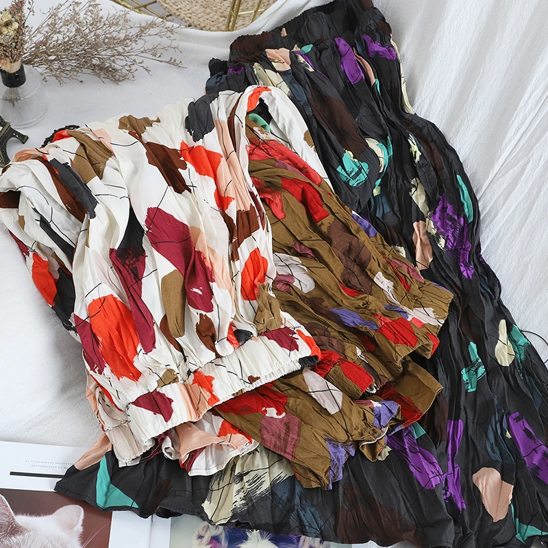 Fashion Contrast Color Printing Pleated Skirt for Summer Female Spring New Korean Style Temperament High Waist Pleated Skirt
Fashion Contrast Color Printing Pleated Skirt for Summer Female Spring New Korean Style Temperament High Waist Pleated Skirt